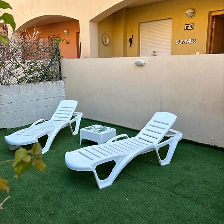 Bajo Con Jardin A Pie De Playa Y Piscina Comunitaria Con Jacuzzi Apartment Playas de Vera Luaran gambar